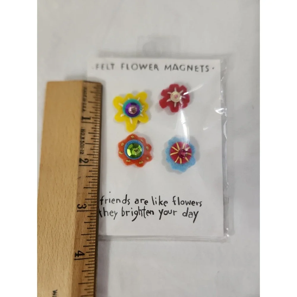Felt Flower Magnets‎ By Nature Life New In Package